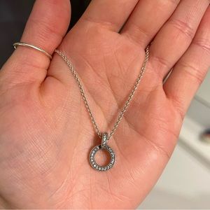 Pandora double circle pendant necklace
